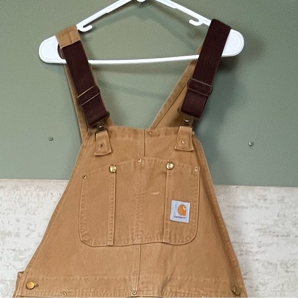 Vintage Mens Carhartt Double Knee Duck Canvas Bib Overalls - Picture 16 of 16